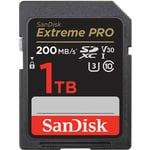 SanDisk SDXC Extreme Pro 200MB/s, UHS-I, 1TB muistikortti