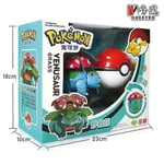 Mewtwo Leksaksset Pikachu Charmander Lunala Scroll Actionfigur Barnleksaker Frog flower With box