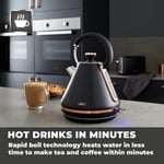 NEW Cavaletto 3KW 1.7L Pyramid Rapid Boil Kettle in Black & Rose Gold