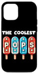 Coque pour iPhone 15 Pro The Coolest Pops Patriotic, rouge, blanc et bleu