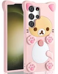 Koecya for Samsung Galaxy S21 Ultra Case 6.8" 3D Cute Cartoon Bear Phone Case Kawaii Fashion Cool Funny Bear Soft TPU Case for Samsung S21Ultra Silicone Cover for Girls Kids Women PK