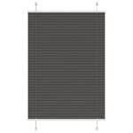 Plisserad persienn svart 90x150 cm tyg bredd 89,4 cm polyester