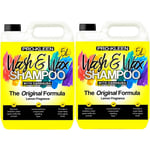 Wash & Wax Car pH Neutral Shampoo with Carnauba Wax - Lemon - 2 x 5L