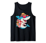 Shark Hawaiian Funny Aloha Hawaii Holidays Beach Lover Fan Tank Top