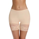 Joyshaper Chafing Shorts Women Underwear Ladies Lace Thigh Slimmer Control Knickers Petticoat Underskirt Boxer Shorts Safety Pants Beige-new,S