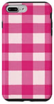 iPhone 7 Plus/8 Plus Pink Checkered Plaid Flannel Gingham Pattern Checker Rustic Case