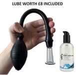 Clitoris & Nipple Pump Arousal Hand Pump 2 Cups Inverted Nipples Ladies + LUBE