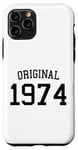 Coque pour iPhone 11 Pro Original 1974, 50 ans hommes femmes 50e anniversaire