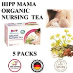 5 Pack HIPP Organic Herbal Nursing Tea Drink For Breastfeeding Mums Lactation UP