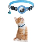 Reflekterande AirTag-halsband för katt, justerbart spänne kompatibelt med Apple AirTag, anti-förlorad katt-trackerhalsband för katter kattungar små hundar (blå) Blue