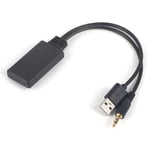 Eosnow - Cable Audio aux pour voiture, 3.5mm/0,14 pouces, adaptateur récepteur Bluetooth sans fil, hifi, stéréo, musique, accessoires automobiles