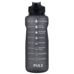 Motiverende Vannflaske Dark Grey/Black 1,5l