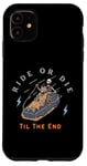 Coque pour iPhone 11 Ride Or Die Til The End Squelette Sleigh Slay Coffin Riders