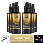 Schwarzkopf got2b Guardian Angel Heat Protection Spray Mini, 6x75ml