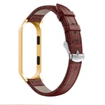 Texturerat Xiaomi Mi Band 4/3 klockarmband i krokodolläder - Brunt