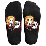 Chutoral Demon Slayer: Kimetsu no Yaiba Cartoon Cotton Socks, Cosplay Costume Accessories Novelty Gift for Anime Fans(Rengoku Kyoujurou)