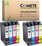 Comete, Marque Française - 29Xl - 8 Cartouches D'Encre Compatibles Avec Epson 29 Xl Fraise - Pour Epson Expression Home Xp 245 Xp 235 Xp 345 Xp 355 (2 Noir Et 6 Couleur)