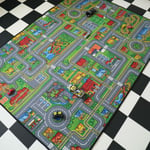 Tapis de jeu enfant - Circuit de voiture - Ville - 145 x 200 cm