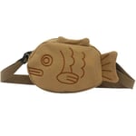 Canvas Messenger Bag Broderi Fish Shape Bag Crossbody Bag