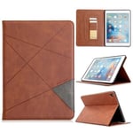 Etui en PU motif géométrique avec support café pour votre Apple iPad Air 2/Air (2013)/iPad 9.7 pouces (2018)/(2017)/Pro 9.7 pouces (2016)