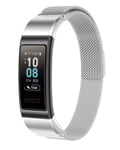 Strap-it Bracelet Milanais - compatible pour Huawei Band 3/4 Pro (argent)