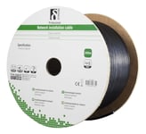 DELTACO F/UTP Cat6 installation cable, for outdoor use, 305m, black