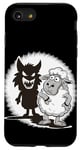 iPhone SE (2020) / 7 / 8 Unique Comic Sheep and Wolf Shadow for a Sheep Lover Case