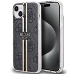 Guess tapauksessa iPhone 15 Plus 6,7 GUHCP15MH4PSEGK musta HC IML 4G GOLD STRIPE