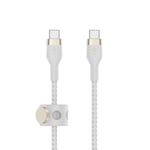 Belkin BOOST CHARGE USB-C to USB-C 2.0 Braided Silicon, 2m, White