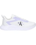 Calvin Klein Jeans Women EVA RUNNER LOW LACE MIX ML WN, Bright White/Pastel Lilac, 40 EU