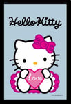Empire Merchandising 537997 Miroir imprimé avec Cadre en Plastique façon Bois Hello Kitty Love 20 x 30 cm
