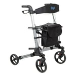 Deluxe Lightweight Folding Four Wheel Rollator, Rollator, Easy Storage and