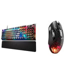 SteelSeries Apex Pro Clavier Gaming HyperMagnetic - Actionnement Ajustable - Écran OLED - RGB & Aerox 5 Wireless - Souris Gaming perforée RGB - Design Ultra-léger et étanche