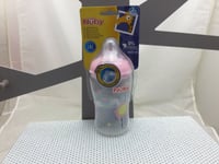 Nuby biberon transparent fleurs 360 ml sans BPA bébé dès 3 mois