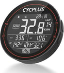 CYCPLUS Compteur de vélo GPS sans fil, étanche IPX6, ordinateur de vélo ANT+ sans fil, Bluetooth 5.0 et compteur kilométrique, compatible avec Strava, noir