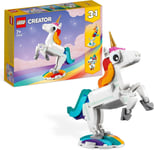 LEGO Creator 3 in 1 Magical Unicorn Toy to Seahorse Peacock, Rainbow... 