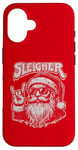 Coque pour iPhone 16 Traîneau de Noël Santa Rock Xmas Rocker Hommes Femmes