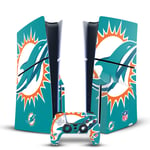 OFFICIAL NFL MIAMI DOLPHINS VINYL SKIN FOR SONY PS5 SLIM DISC EDITION BUNDLE