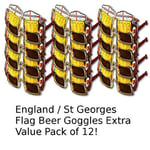 England St Georges Flag Beer Goggles x12 Value Pack NEW