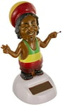 Puckator FF68 Rasta Figurine Solaire Plastique Marron/Noir/Rouge/Jaune/Vert 5,5 x 5 x 10 cm