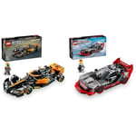 LEGO Speed Champions 2023 McLaren Formula 1 Race Car Toy for 9 Plus Year Old Kids & Speed Champions Audi S1 e-tron quattro Race Car Toy Vehicle, Buildable Model Set for Kids