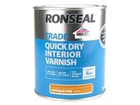 RONSEAL TRADE QUICK DRY INTERIOR VARNISH ANTIQUE PINE 750ML