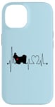 Coque pour iPhone 14 Shih Tzu Dog Heartbeat EKG Funny Dogs Amoureux et propriétaire