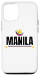 Coque pour iPhone 12/12 Pro Inscription fantaisie Manille City Philippines Philippines Femme Homme
