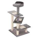 Cat Tree Activity Center Kitten Climbing Tower Grey Scratching Post