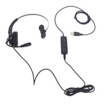 Phone Headset Plug And Play Adjustable Volume Support 3.5mm Connector Black