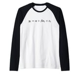 linear regression of a statistical model, statistics & math Raglan Baseball Tee