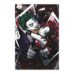 Grupo Erik - Poster DC Comics Harley Quinn Et Joker Anime - Deco Maison, Decoration Murale, Affiche Décorative