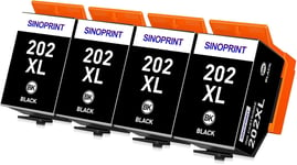 202Xl Noir Compatible Pour Cartouche Epson 202 Xl Cartouches D'Encre Remplacement Pour Epson Expression Premium Xp-6100 Xp-6105 Xp-6000 Xp-6005 Xp-6001 Imprimante[DYJ070824]