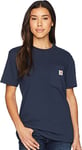 Carhartt Women's Loose Fit Heavyweight Short-Sleeve K87 Pocket T-Shirt, Navy, XL